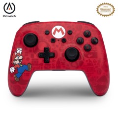 PowerA PowerA Enhanced Wireless Controller for Nintendo Switch -  Here We Go Mario