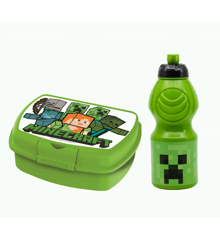 Stor - Urban Sandwich Box + Sports Water Bottle - Minecraft
