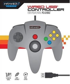 Retro-Bit Grey N64 USB Controller