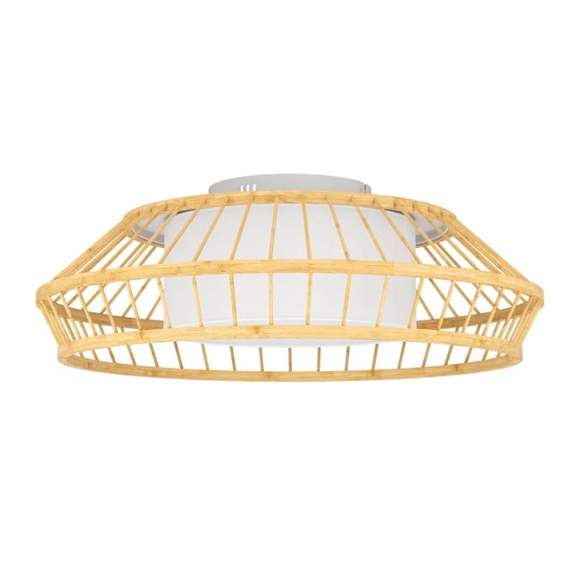 EGLO - Yuku-Z ceiling lamp bamboo Ø46 - RGB + TW - Zigbee, Bluetooth