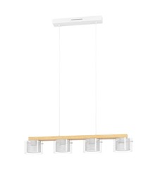 EGLO - Portico-Z long table pendant natural and clear L88 - RGB + TW - Zigbee, Bluetooth