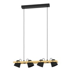 EGLO - Hornwood-Z long table pendant natural and black L78 - RGB + TW - Zigbee, Bluetooth