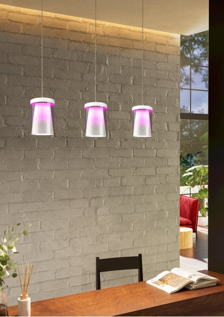 EGLO - Chiusello-Z Lang Tisch Pendelleuchte - Weiß L83 - RGB + TW - Zigbee, Bluetooth