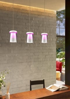 EGLO - Chiusello-Z Long Table Pendant Light - White L83 - RGB + TW - Zigbee, Bluetooth