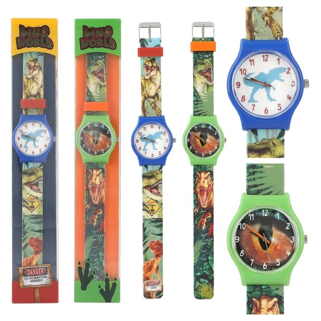 Dino World - armbandsur med silikonarmband