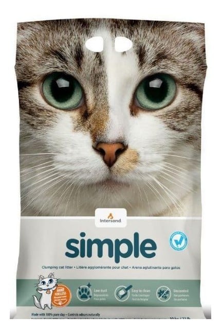 Intersand - simple catlitter 14kg fragance free