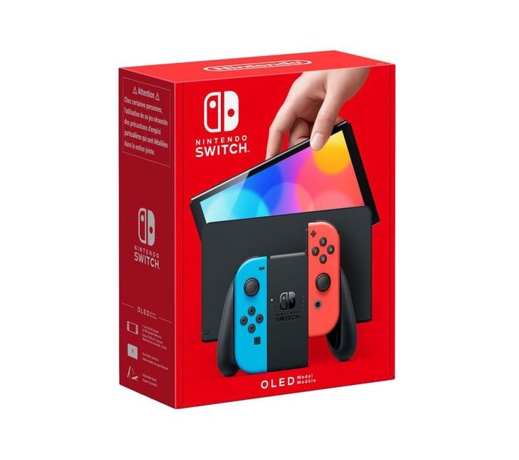 NINTENDO Switch OLED Console - Neon Red/Blue