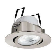 EGLO - Saliceto-Z recessed light brushed steel Ø8.8 - RGB + TW - Zigbee, Bluetooth