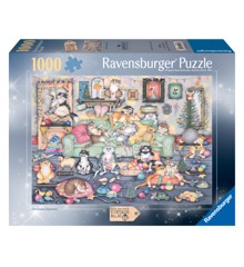 Ravensburger - Puslespil Crazy Cats Christmas Crackers 1000 brikker