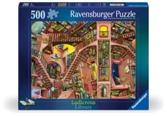 Ravensburger - Puslespil Ludicrous Library 500 brikker