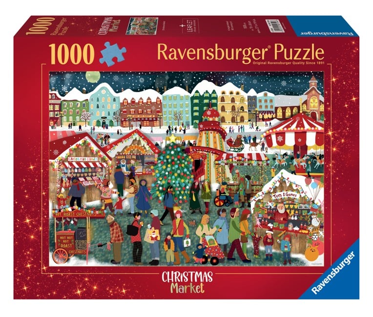 Ravensburger - Puslespil Christmas Market 1000 brikker