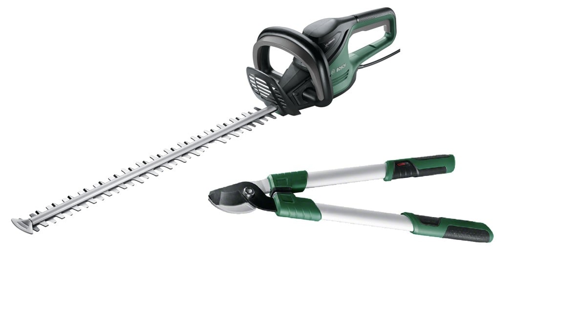 Bosch - Advanced HedgeCut 70 -230V Corded + Bosch 06008B5100 Long Handle Pruning Lopper 24"/60cm