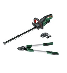 Bosch - UniversalHedgeCut 18V-55  - ( Battery & Charger Included ) + Bosch 06008B5100 Long Handle Pruning Lopper 24"/60cm