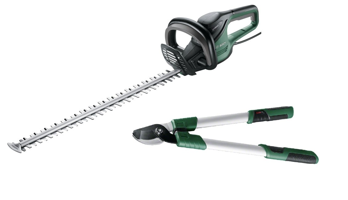 Bosch - Advanced HedgeCut 70 -230V Corded + Bosch 06008B5100 Long Handle Pruning Lopper 24"/60cm