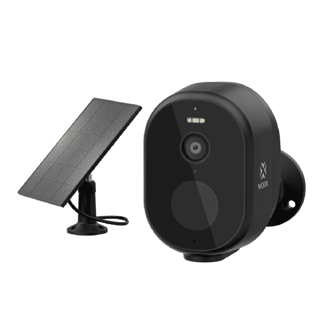 Woox - Smart trådløs utendørskamera inkl. solcellepanelsett