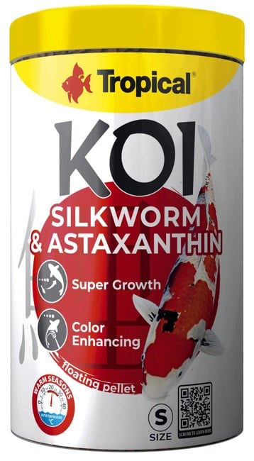 TROPICAL - New Koi Silkworm & Astaxanthin Pellet Size S 5L/1,5Kg - (157.2562)