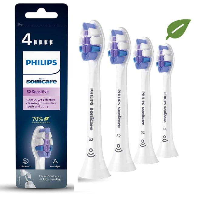 Philips - Sonicare Sensitive Aukaburstahausar 4 stk (HX6054/10)