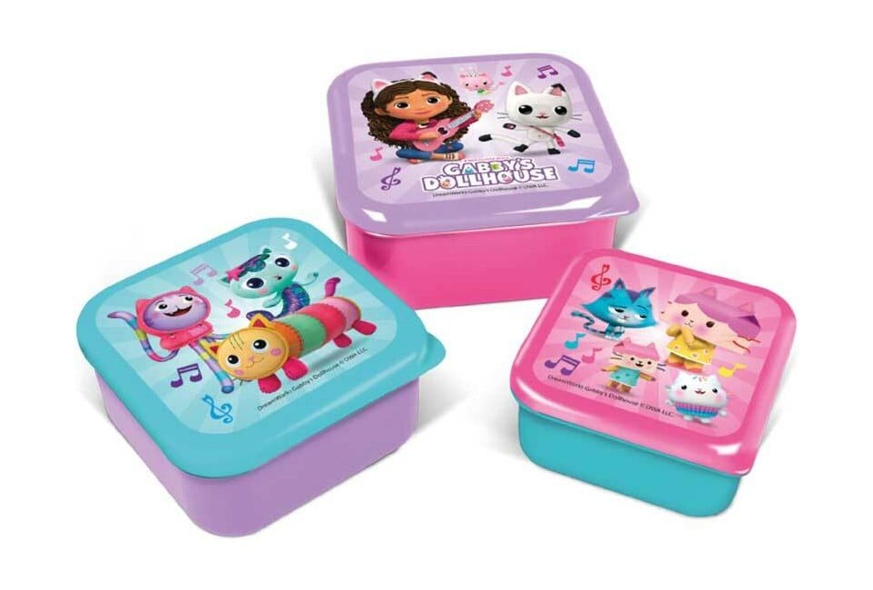 Stor - 3 Pcs. Snack Boxes Set - Gabby's Dollhouse