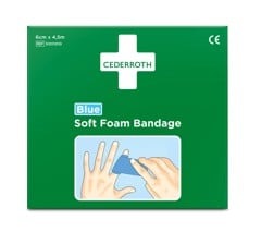 Cederroth - Soft Foam Bandage Blue 6cmx4.5m