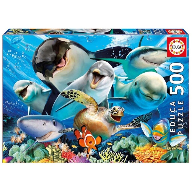 Educa - 500 Pcs - Underwater Selfies puzzle  (17647)