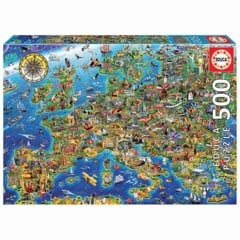 Educa - 500 pcs - Crazy European Map Puzzle (80-17962)