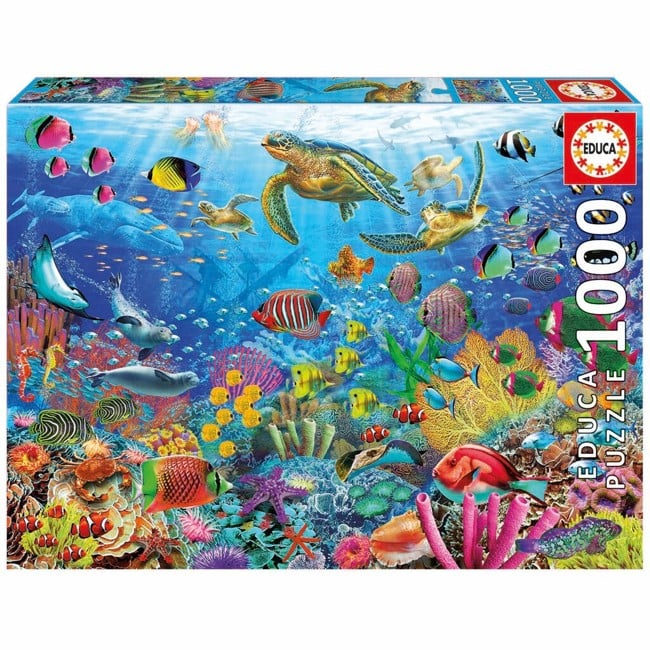 Educa - 1000 pcs - Tropical Fantasy Turtles Puzzle (80-19266)