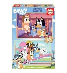 Educa - Bluey 2 X 25 puslespil - Træ