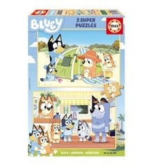 Educa - Bluey 2 X 50 puslespil Træ