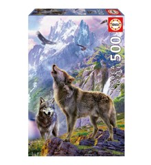 Educa - 500 pcs - Wolves In The Rocks puzzle (80-19548)