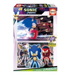 Educa - 2x100 Sonic Prime Neon Puzzle (80-19629)