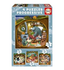 Educa - Progressive Puzzle Forest Tales 12-16-20-25 pcs (80-19685)