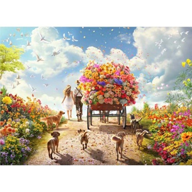 Educa - 1000 pcs - Carrying Flowers puzzle (80-19921)