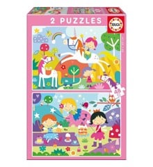 Educa - 2X48 Unicorns/Fantasy puzzle (80-19993)