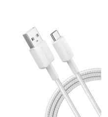 Anker - 322 USB-A naar USB-C Kabel Nylon, 0.9M, Wit