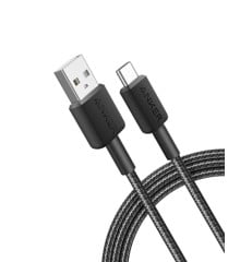 Anker - 322 USB-A naar USB-C Kabel Nylon, 1,8M, Zwart