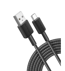 Anker - 322 USB-A till USB-C Kabel Nylon, 1,8M, Vit