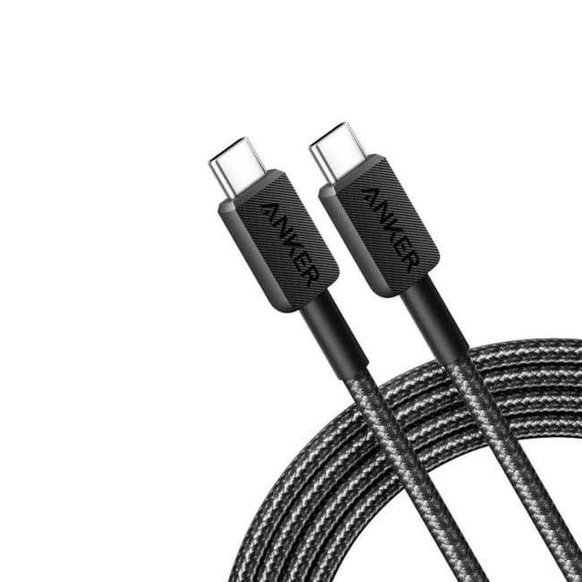 Anker - 310 USB-C til USB-C Kabel - 0.9 Meter, 240W Flettet - Sort