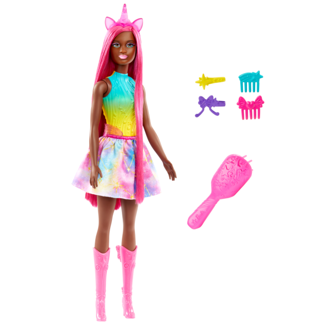 Barbie - A touch of Magic Unicorn doll with long hair (HRR01)