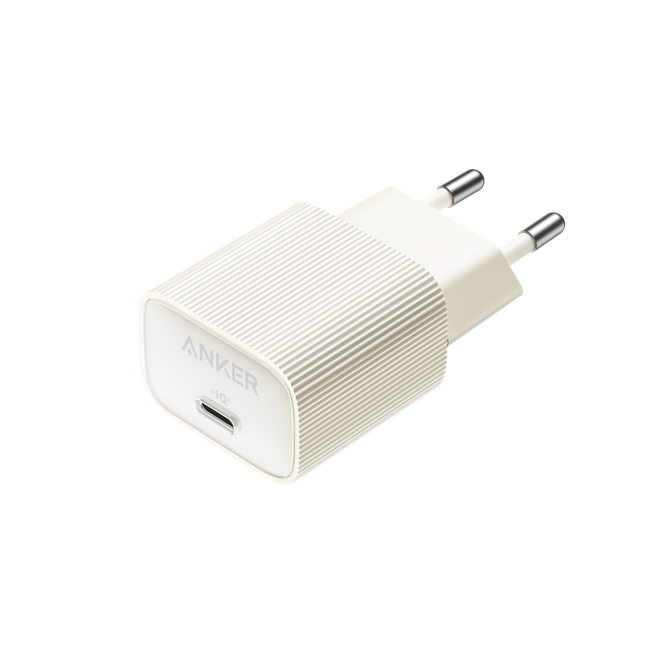 Anker - Nano USB-C Väggladdare (30W), Vit – Kompakt och Kraftfull Laddningslösning