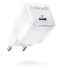 Anker - 512 Laddare (20W) Vit – Kompakt och Effektiv Lösningsorienterad Laddning