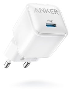 Anker - 512 Laddare (20W) Vit – Kompakt och Effektiv Lösningsorienterad Laddning