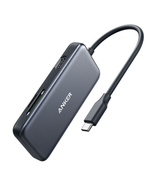 Anker - Media Hub - PowerExpand 5-in-1 USB-C - Gray