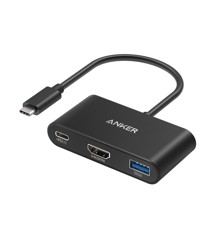 Anker - PowerExpand 3-i-1 USB-C PD Hub, Grå