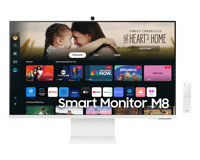 Samsung - Smart M8 32” 4K VA 3840 x 2160 60Hz, 4ms, USB HUB, web-cam HDMI, USB-C PD 65W Tilt