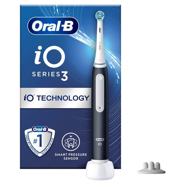 Oral-B - iO3S Mat Sort Elektrisk Tandbørste