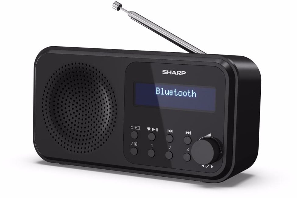 Sharp - Tokyo Portable Digital and FM Radio - Black Midnight