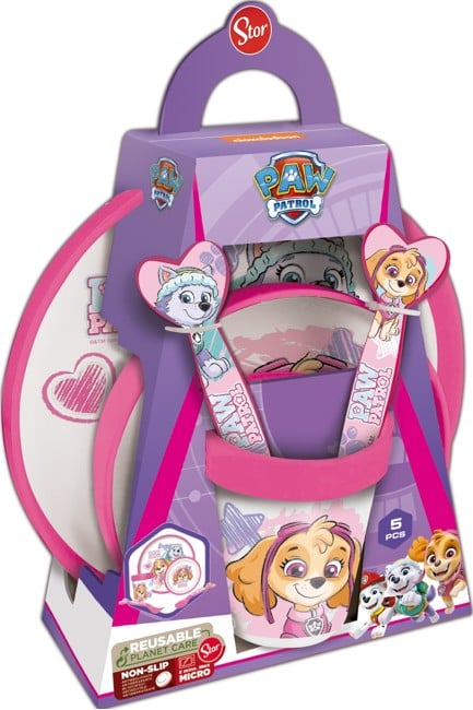 Stor - Non Slip Lunch Set - Paw Girl (088808705-74581)