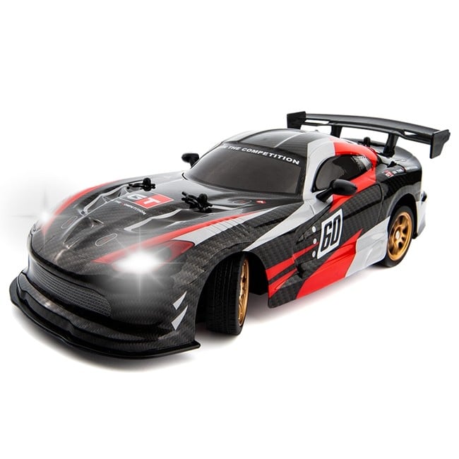 JJRC - Remote Controlled Drift Car with 2 Wheel Sets - Black