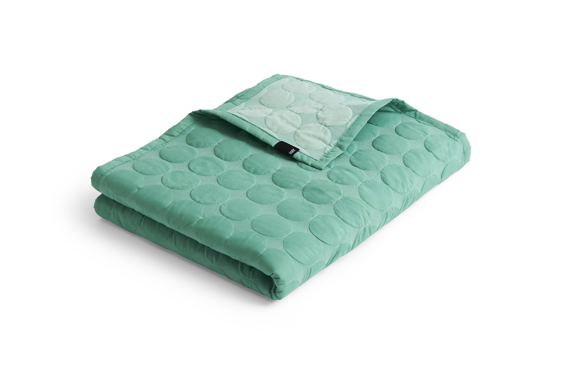 HAY - Mega Dot (Organic) Sengeteppe 235x245 Sea Green