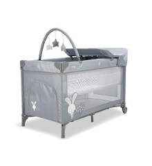 Asalvo - Travel cot complete Rabbit -  Grey (AV-19714)